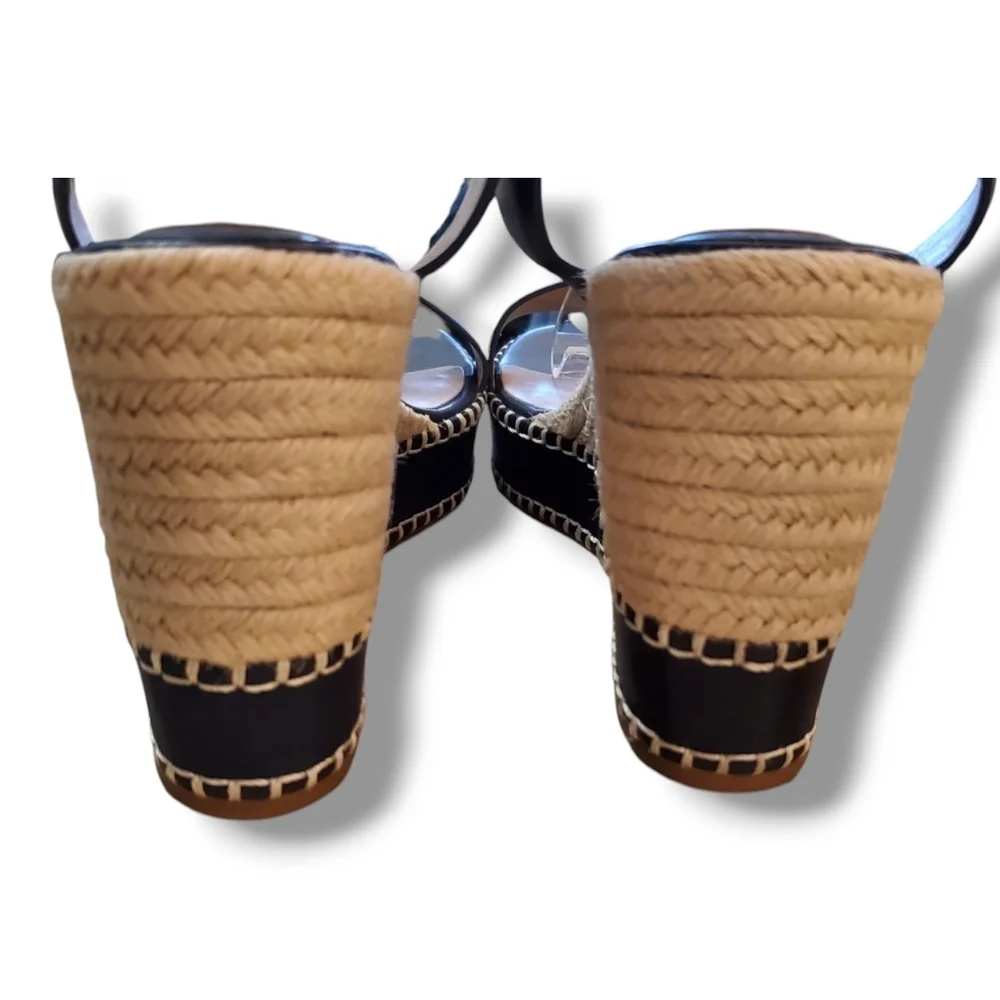 LAUREN Ralph LAUREN Hilarie Burnished Leather Espadrille - Picture 5 of 12